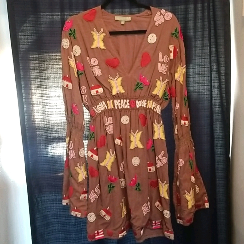 Letarte Peace Patched dress